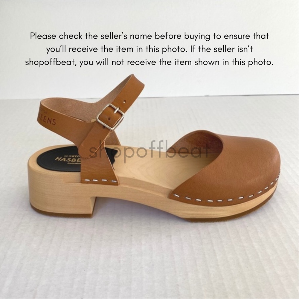 NEW Swedish Hasbeens New Covered Sandal Clog Nature 36 - Picture 7 of 15